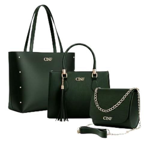 Kit Bolsa Sacola Grande + Transversal Média +Tira Colo Pequena (Verde Militar)