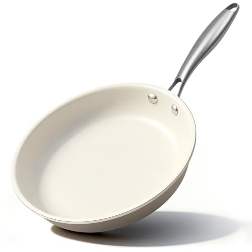 Jovire Antihaft Bratpfanne 28cm,Keramik-beschichtet für alle Herdarten Omelette,Induktion Kompatibel Pfanne, PFOA-frei, Backofenfest, Spülmaschinenfest