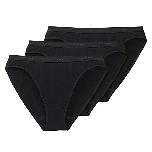 Preisvergleich Produktbild Schiesser Damen Rio (3er Pack) Slip, Schwarz (000-schwarz), 36
