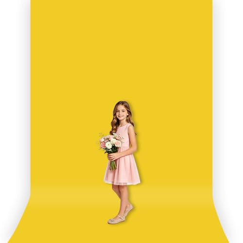 Fondo Fotográfico Amarillo 6x8 ft para Fotografía miniatura 3