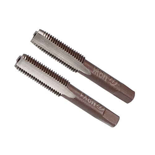 CoCud Hand Threading Taps, M8 x 1 Thread, Metric Alloy Tool Steel Screw Tapping Taper Bottom Tap - (Applications: for Machine Thread Repair), 1-Pair