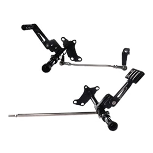 Commandes avancées moto noires et argent pour Sportster XL 883 1200 1991-2003