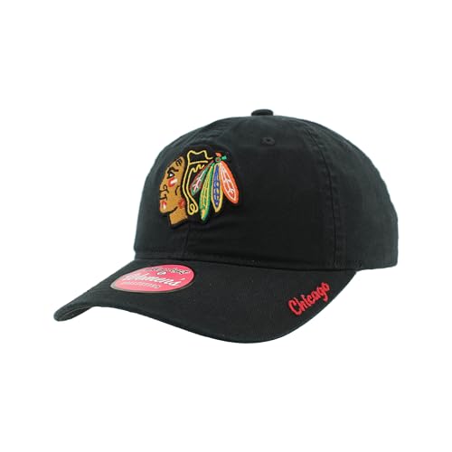 Chicago Blackhawks NHL Officially Licensed Women's Adjustable Hat Girlfriend Icon Black
