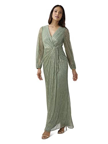 Adrianna Papell Women's Metallic Mesh Draped Gown3