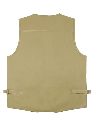 Image of Men's Poplin Outdoors Travel Sports Multi-Pockets Work Fishing Vest