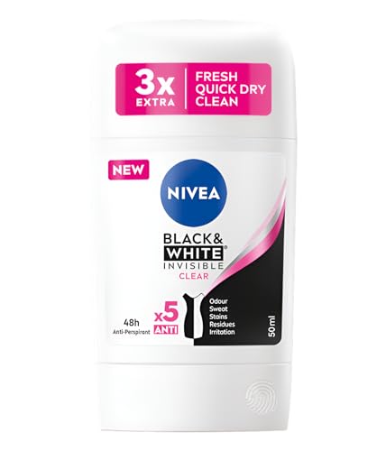 NIVEA Desodorante Stick Invisible Black & White 2x50 ml miniatura 1