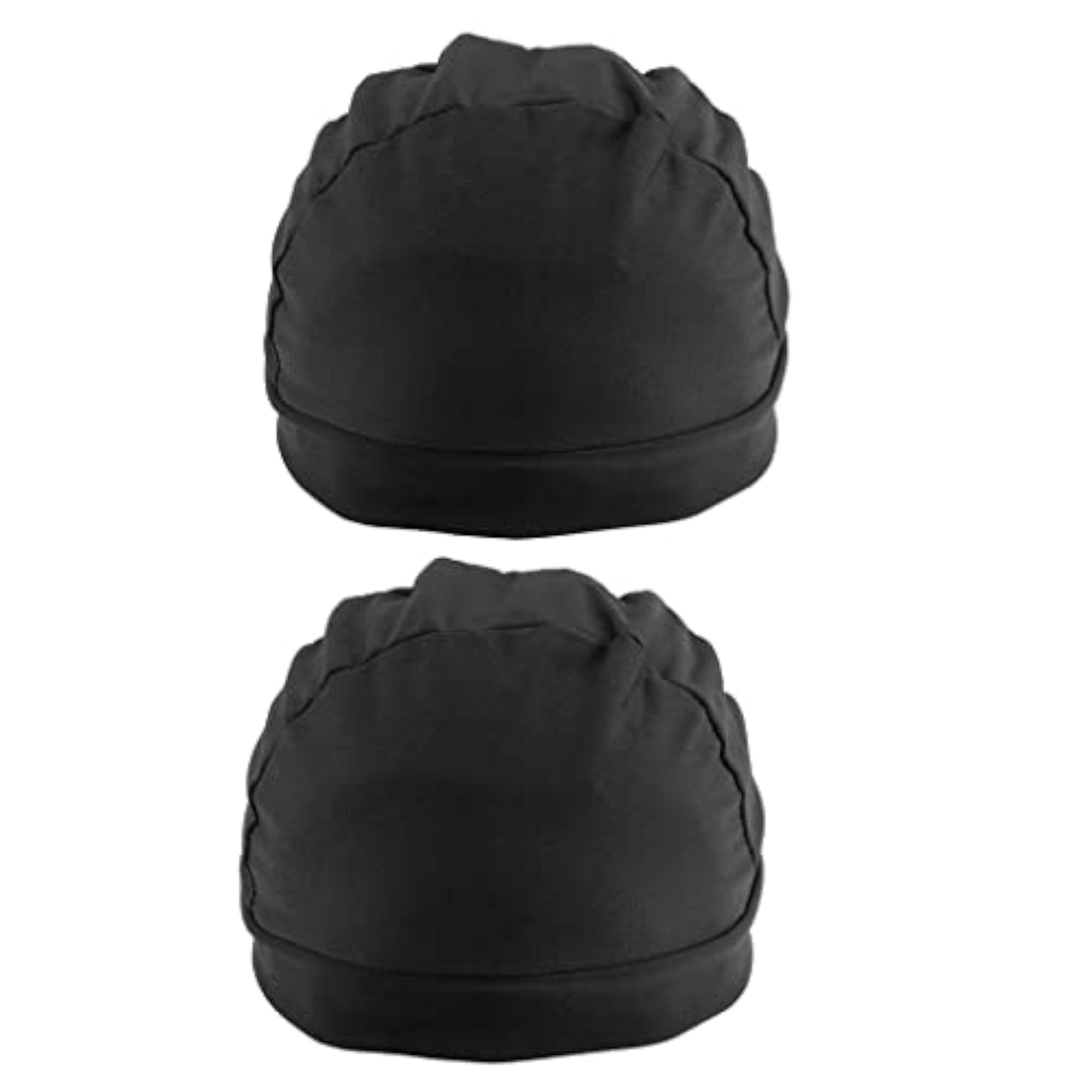 2 Black Unisex Elastic Stretch Stocking Wig Caps