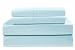 Cotton Craft 400 TC Thread Count Sateen Hemstitch Sheet Sets Super Soft Premium 100% Pure Combed Cotton - Queen Blue - Fits Mattresses up to 17 inch deep - Luxurious, Ultra Soft & Smooth as Silk