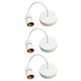 FEHFGD 3 PCS Ceiling Rose Light Fitting, E27 Pendant Light Holder with Junction Box, for Kitchen Living Room Bedroom Dining Room Lighting, Easy to Install, Durable Construction