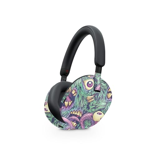 Image of MightySkins Glossy Glitter Skin Compatible with Sony WH-1000XM5 Headphones - Eyes and Teeth | Protective, Durable High-Gloss Glitter Finish | Easy to Apply