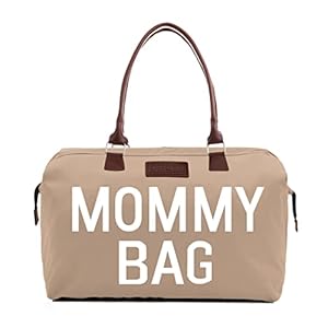 CHQEL Baby Diaper Bag, Mommy Bags for Hospital & Functional Large Baby Diaper Travel Bag for Baby Care (Beige)