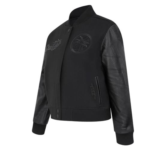 Image of Pro Standard Womens WNBA Classic Triple Black Varsity Jacket