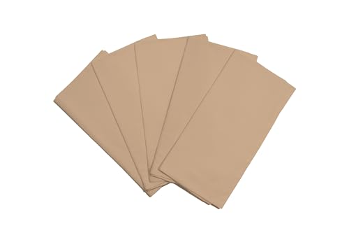 Image of Beige Flour Sack Tea Towels - 100% Organic Cotton, 5 Pack, 27 inchx27 inch, Highly Absorbent Beige Dish Towels - Versatile Lint-Free Kitchen Towels for Baking - Customizable and Easy to Embroider (5 Pack)