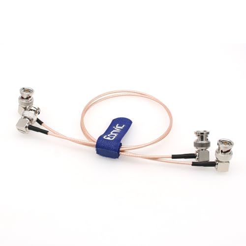 Eonvic 75 Ohm BNC Male Right Angle RG179 Coax Cable for BMCC BMPC Hyperdeck Cameras(60cm,2pcs) - Image 2