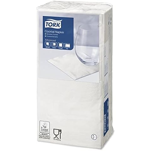 Cocktail 2-Ply Napkin, White, Pack of 200 Cover