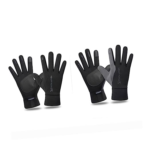 balacoo Cycling Mitten Touchscreen Warm Windproof Winter Gloves for Men Waterproof Skid-Resistant