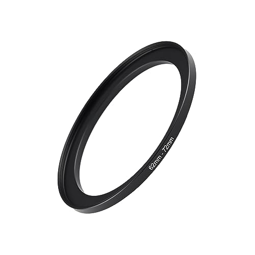 Image of 62mm to 72mm Step Up Ring Filter Adapter Black Metal Step up Adapter Rings Compatible with All Brand UV CPL ND Camera Lens Filter Step Down Ring (62mm-72mm)
