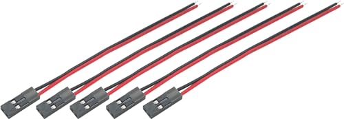 オーディオファン 2ピンコネクタ付きケーブル QIコネクタ 5点セット 赤 黒 線 2.54ピッチ 約10cm
