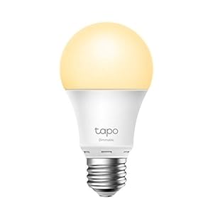 TP-Link Tapo Smart Bulb, Smart WiFi LED Light, E27, 8.7W, Works with Amazon Alexa(Echo and Echo Dot), Google Home, Dimmable Soft Warm White, No Hub Required (Tapo L510E) [Energy Class F]