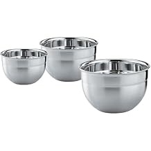 Rosle 15700 Stainless Steel 3 Piece Set for Mixing Prep Serving Bowls 1.7qt, 3.3qt, 5.7qt