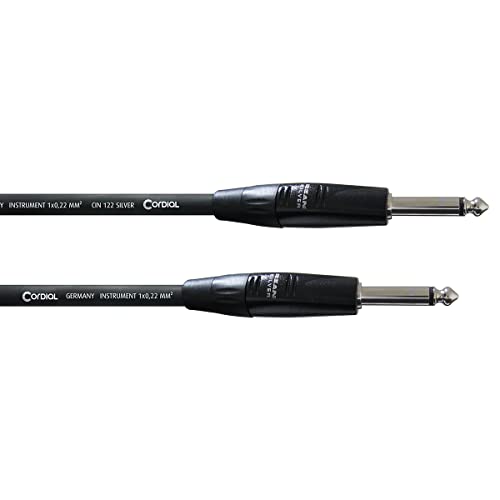 Cable guitarra jack Cordial 1.5m Essentials con conectores rectos para instrumentos