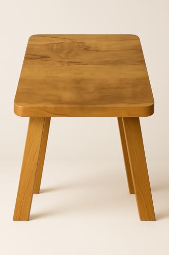 Image of SBF Furniture Mini Rectangle Side Table, 35 cm, Matte Finish, Modern Minimalist Design, 4 Angled Legs (Yellow)