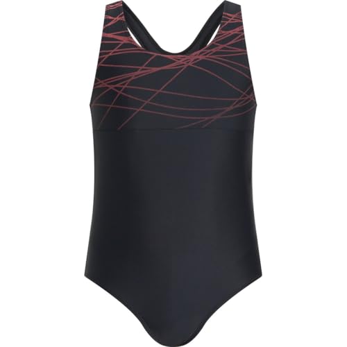 energetics Mädchen Pamela Bikini, Black/Red Light, 164 EU