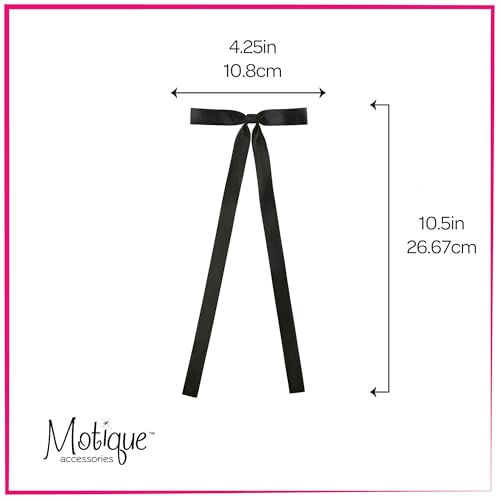 Set de 2 Lazos para el Cabello de Cinta de Satén Negra con Pinzas tipo Caimán miniatura 4