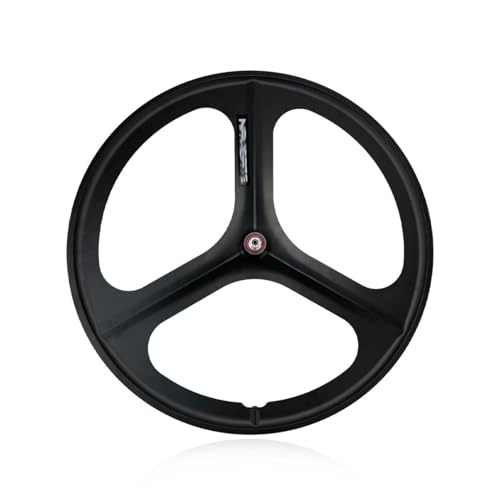 Roues 700C pignon fixe 3 rayons magnésium single speed axe plein V-brake