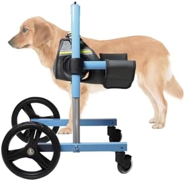 Amputee Dog Wheelchair with Front Leg Support - Mobility Aid for Paralyzed or Injured Dogs, Arthritis Pet Stroller & Elderly Animal Walker for Enhanced Support and Comfort