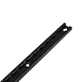 Pit Posse 11003BK 4' S Track Anchor Aluminum Tie Down Track Rail Enclosed Cargo Trailer Van Truck Black
