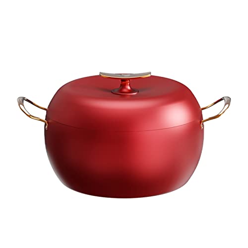 HAJHI Chef Gift Dutch Oven Pot with Lid 5.44qt Soup Pot Cast Iron Dual Handles for Gas and Induction Stoves Enameled Braiser Nonstick