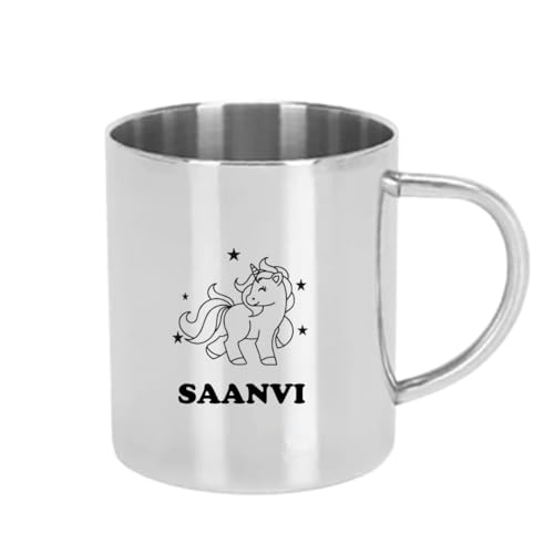 Image of ncgifts Customized Mug Steel | Personalized Steel Mug | Customized Steel Mugs with Name for Coffee, Tea, & Milk Mug, Ideal for Gifting (Customizable)