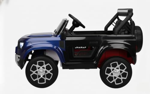 Image of Kids Defender 4X4 12V Electric Ride On Car, Blue Black