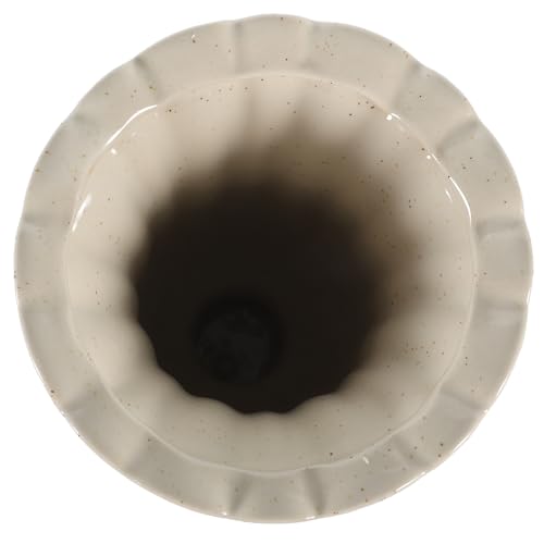 Vase fleurs funéraires beige pour décorations commémoratives
