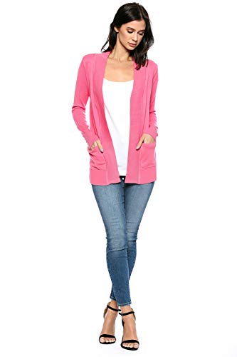 Image of Urban Look Womens Basic Long Sleeve Open Front Comfy Sweater Cardigan