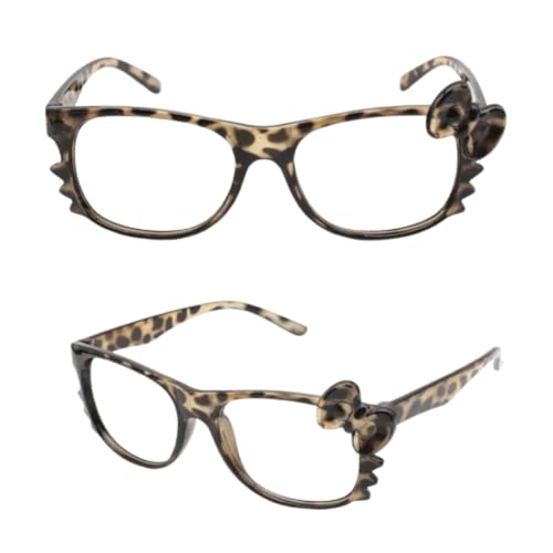 Cheetah Print Kawaii Glasses Y2k Glass Emo Grunge Accessories Cosplay Anime Vintage Leopard Print Sunglasses - Main Image