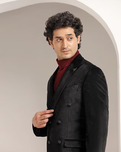 Image of Blackberrys Men Black Solid Blazers