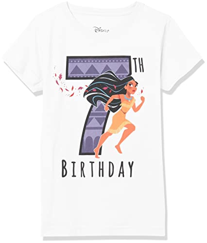 T-shirt fille Pocahontas Disney Princess pour anniversaire de 7 ans