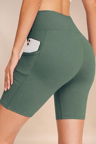 Image of High Waist Sports Activewear Shorts for Women and Girls Ideal for Gym and Yoga or Cycling with Side Pocket, Stretchable, Flexible, Slim Fit