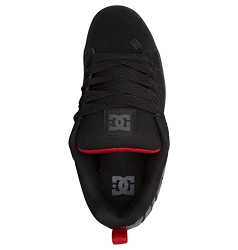 DC Men's Court Graffik Sq Low Shoe, Black/Grey/Red, 9 D