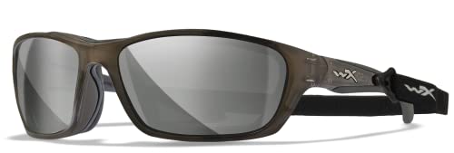 Wiley X Brick Sunglasses, ANSI Z87 Safety Glasses for Men and Women, UV Eye Protection for Shooting, Fishing, Biking, and Extreme Sports, Crystal Metallic Frames, Silver Flash Lenses3