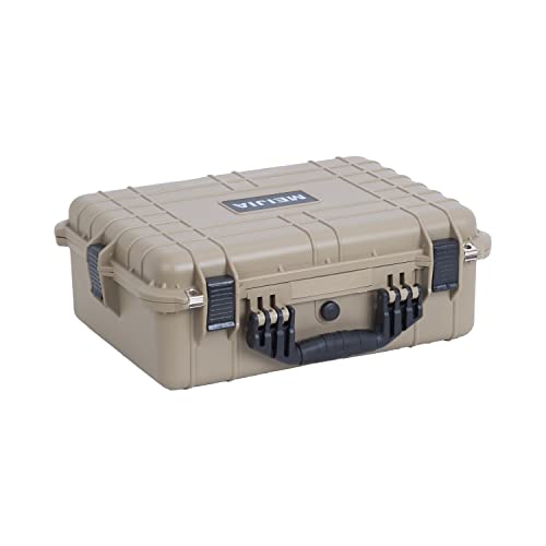 Image of MEIJIA All Weather IP67 Waterproof Hard Camera Case,Hard Protective Case,Hard Case with Customizable Foam,Fit Use of Drones,Camera,Equipments,Pistols(Desert Tan,19.78x15.77x7.41inches)