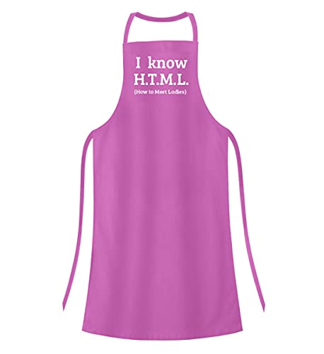 Tablier barbecue rose drôle cadeau idéal taille unique pour développeur informatique