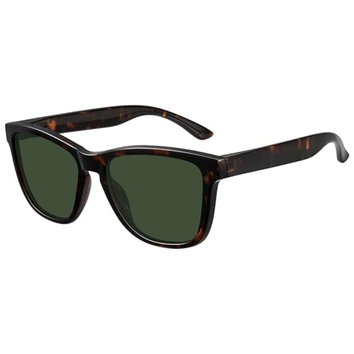 MEETSUN Polarized Sunglasses for Women Men Classic Retro Trendy Designer Style Tortoise Green
