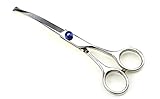 LILYS PET 6.5' Right-handed Pet Round-Tip Grooming Stainless steel Safety Grooming for Dogs and Cats (Curved Scissor)