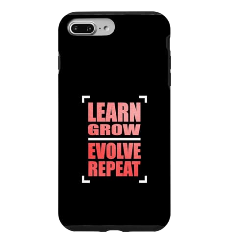 ���b�h�J���[ Learn Grow Evolve Repeat Red Graphic �X�}�z�P�[�X iPhone 7 Plus/8 Plus �p