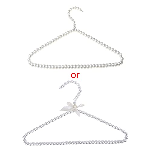 SZYDD Pearl Hanger White Plastic Imitation Pearl Hanger Dress Coat Storage Rack Dry Rack