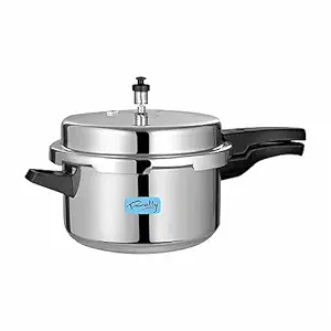 Rally Eco Chef Aluminium Pressure Cooker | Pressure Cooker With Bakelite Handle | Outer Lid Pressure Cooker Aluminium | ISI Marked | 5 Years Warranty (7.5 Ltr)