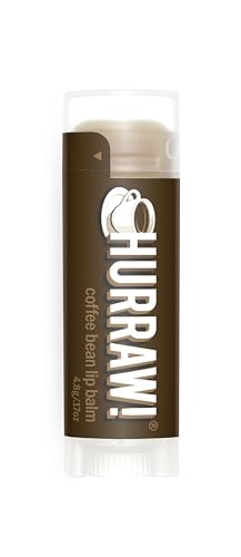 Hurraw! Coffee Bean Lip Balm: Organic, Certified Vegan, Cruelty and Gluten Free. Non-GMO, 100% Natural Ingredients. Bee, Shea, Soy and Palm Free. Made in USA